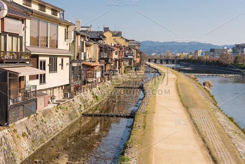 加茂河景-日本京都-三jo桥