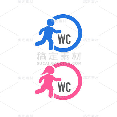 男人和女人厕所图标