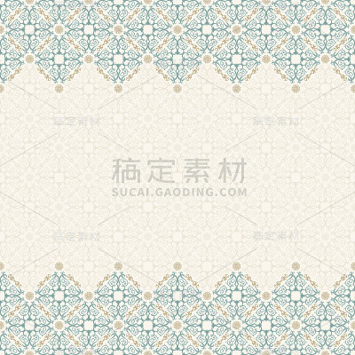 无缝边界向量华丽的东方风格