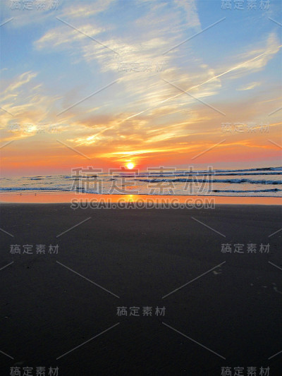 日出和蓝天新泽西
