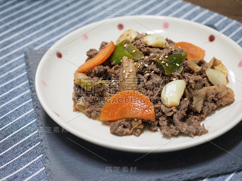 亚洲食物烤肉