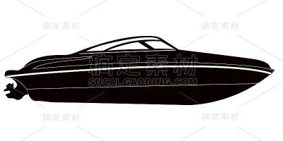 孤立的船轮廓