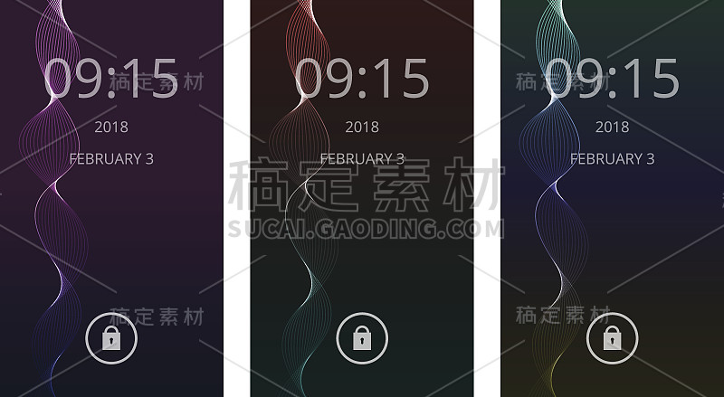 一套现代用户界面，ux, ui屏幕壁纸