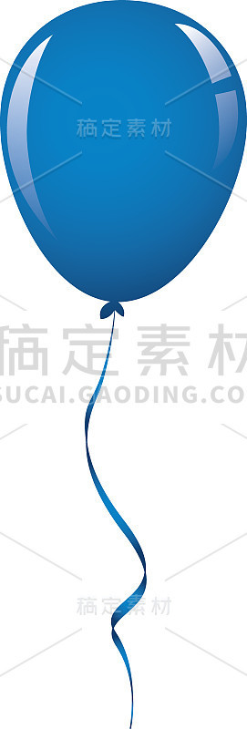 深蓝色气球带