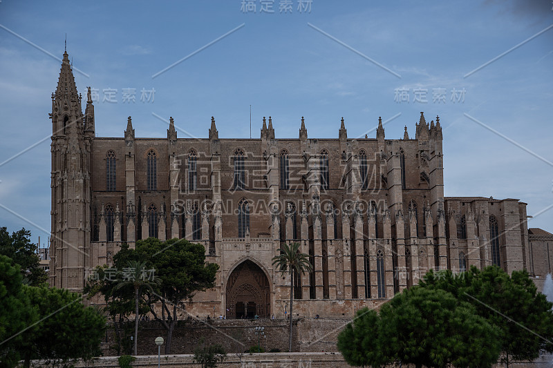 Kathedralen-La Seu，皇家皇宫，La Almudaina在Palma de Mall