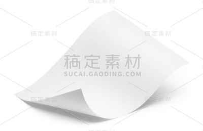 白纸上有弯折纸