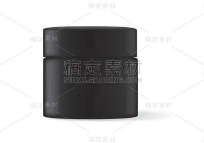 光泽的黑色奶油瓶没有带塑料盖的标签。