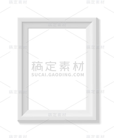 白色的镜框。肖像取向