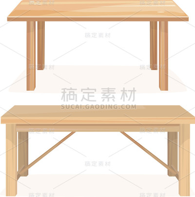 木制的桌子