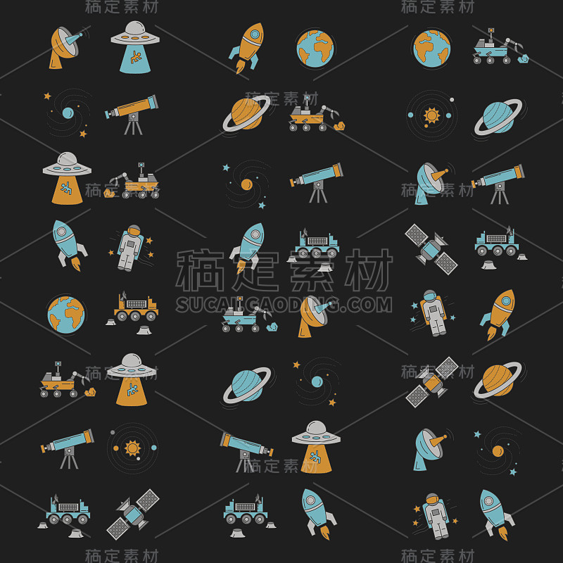 向量组的空间和天文学图标