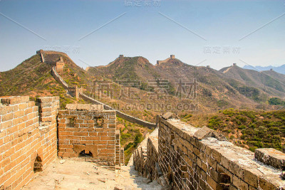 中国的长城。长城遗产的偏远和非旅游部分