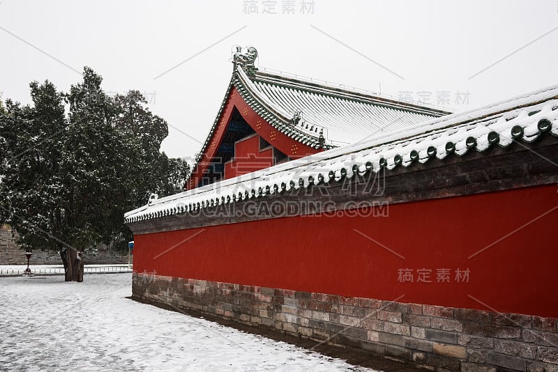 北京的雪天