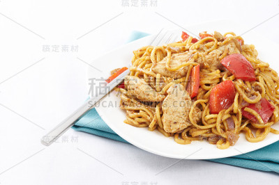 沙爹鸡肉面条