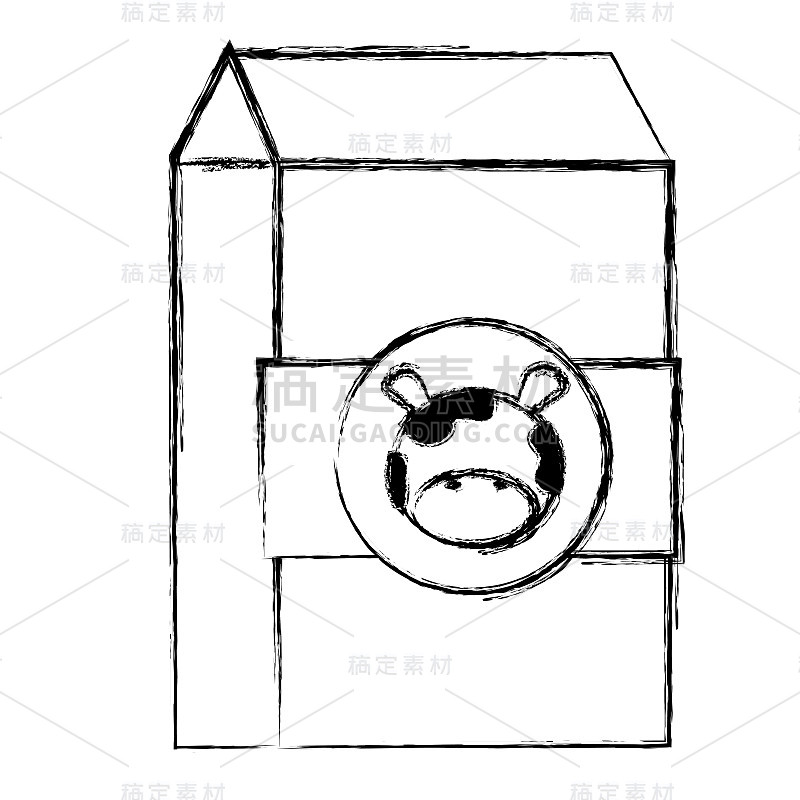 牛奶盒隔离图标