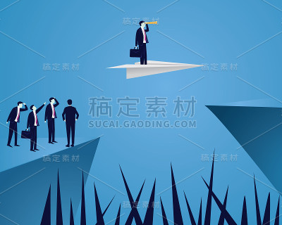 商人未来愿景概念