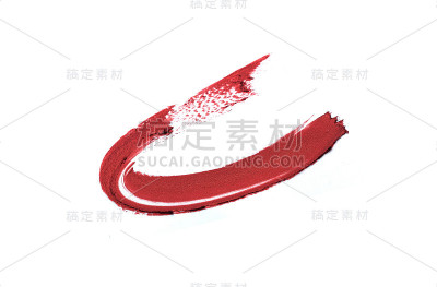 红色唇膏涂片