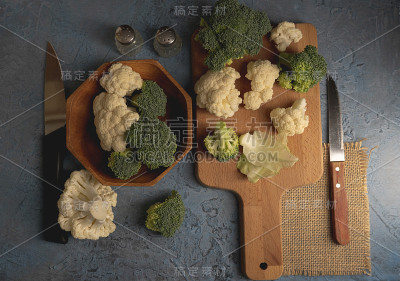 菜板上的生菜花