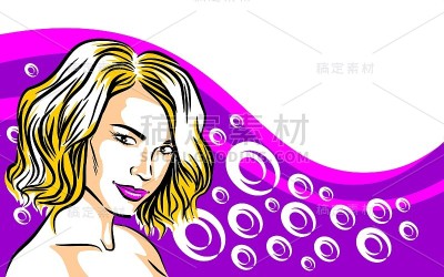 金发短发的女人