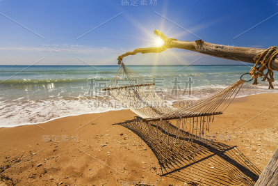 海边的吊床。