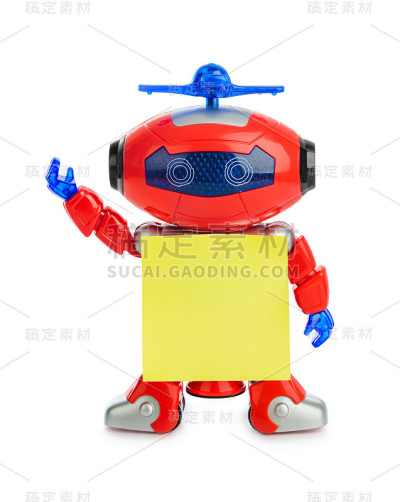 玩具机器人与空白纸