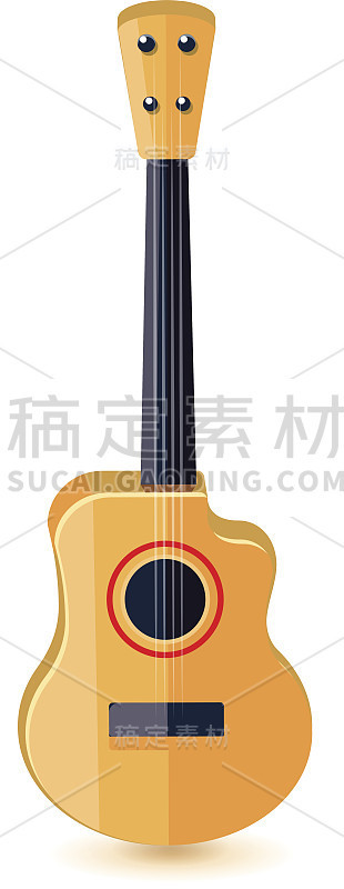 经典的原声吉他。孤立的