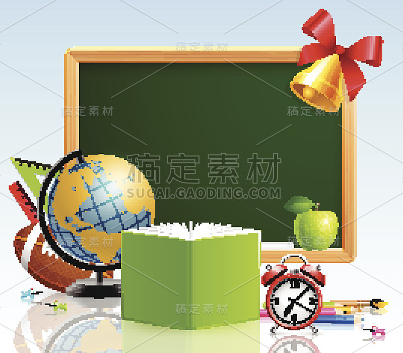 回学校贺卡与文具