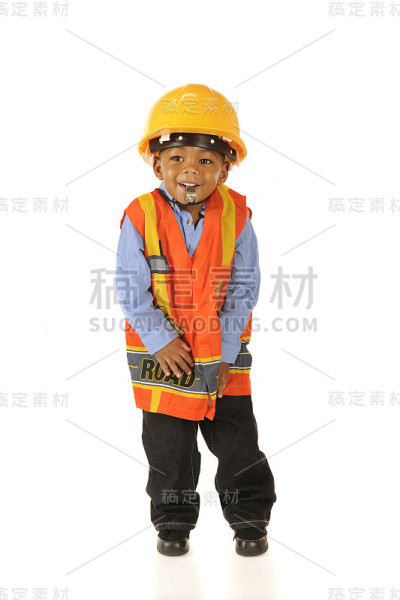 微小的道路工人