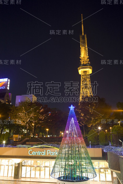 名古屋电视塔和圣诞树
