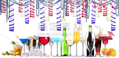 不同的酒精饮料-节日概念