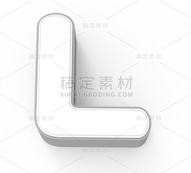 白色的字母L