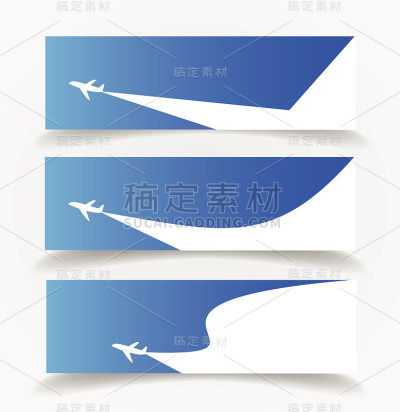 平面横幅模板向量
