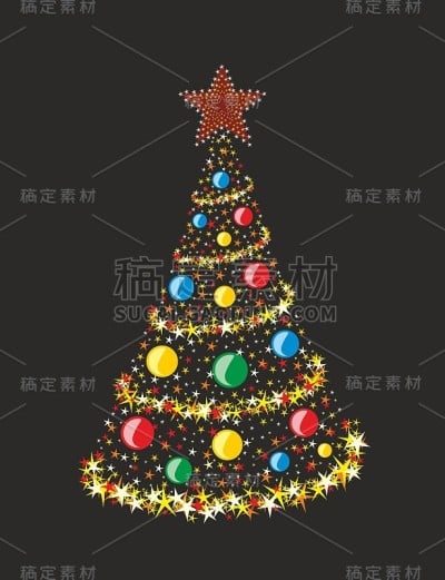 新年的树。