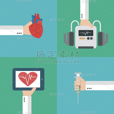 医疗心脏治疗平面设计集