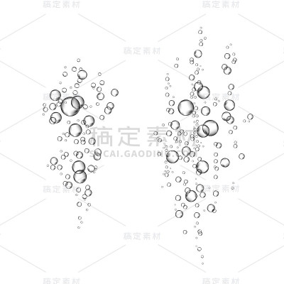 白色背景上隔离的碳酸水。