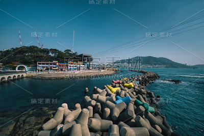 釜山市，韩国庆尚南道釜山海云台海滩。