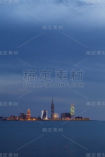 格鲁吉亚巴统的夜景