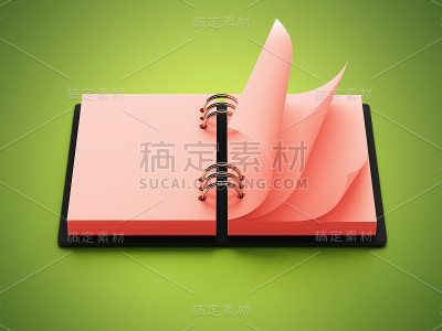 空白红纸记事本