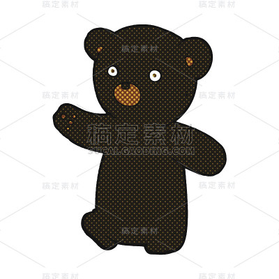 漫画中的黑熊幼崽