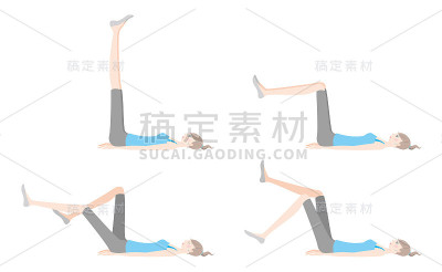 一个女人练习瑜伽的插图