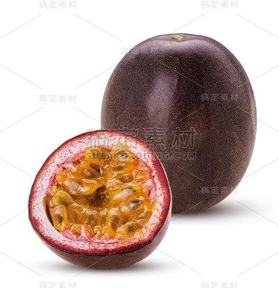 百香果，切成两半