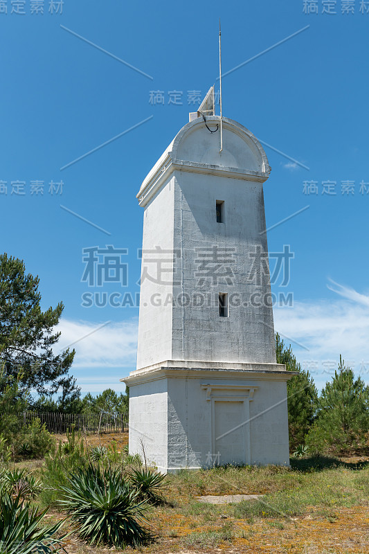 Médoc，法国:位于弗登滨海的圣尼古拉灯塔，吉伦德