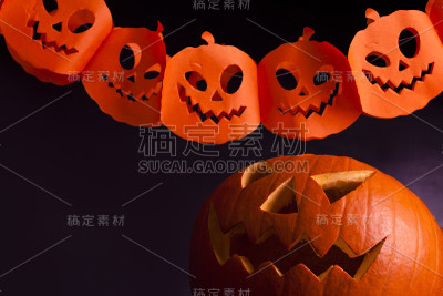 照亮万圣节的南瓜南瓜灯