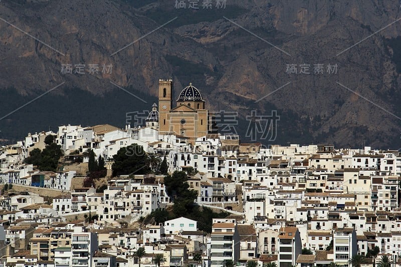 西班牙地中海山顶村