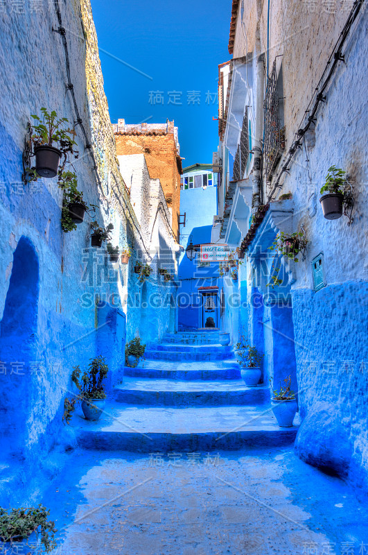 Chefchaouen medina，摩洛哥的“蓝色城市”