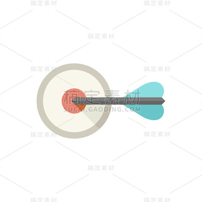 平坦的图标-箭头靶心