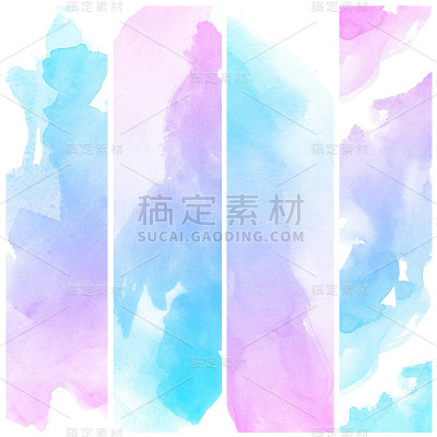 一套彩色水彩画背景