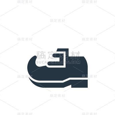 鞋图标。字形鞋图标，用于网站设计和移动，应用程序开发，打印。鞋子图标从充满圣帕特里克收集孤立的白色背