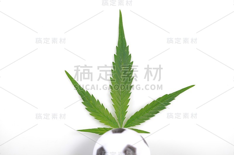 大麻叶和足球