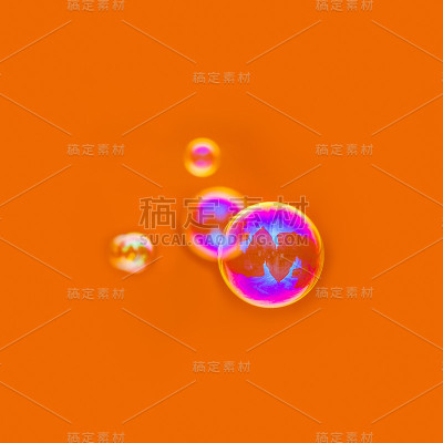 橘色的泡沫