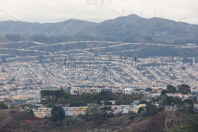 加利福尼亚双峰的旧金山